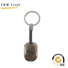 Fashionable Metal Key Chain with Leather Tape